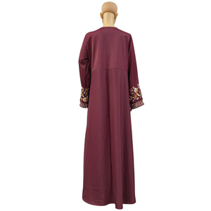 100% Polyester Southeast Asia <strong>Model</strong> <strong>Abaya</strong> Muslim Women Embroidery Dress <strong>Abaya</strong> Free Size Malaysia Ladies Modest Robe Dress - Product Image 5