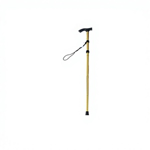 KS Folding Hiking Poles Aluminum Alloy 5 Section Telescopic Adjustable Rubber Tip Outdoor Travel Climbing Cane <b>Elderly</b> Use - Product Image 5