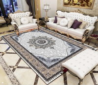 Tapis de salon moderne nordique minimaliste en polyester tissé à poils ras, facile à nettoyer, pour canapé, table basse, chambre complète