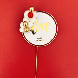 Topper de gâteau en fer romantique Happy Valentine's Day My Love Forever Cupcake Topper <span class=keywords><strong>pour</strong></span> la décoration de mariage - Product Image 6