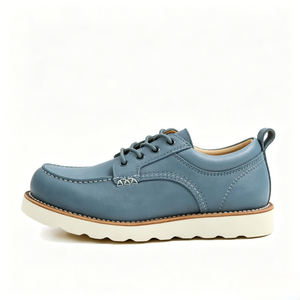 Chaussures de travail classiques pour hommes à bout mocassin, coupe basse, avec semelle en caoutchouc blanc et <span class=keywords><strong>mousse</strong></span>, cousues Goodyear, en cuir pleine fleur, personnalisables avec logo, fabrication sur mesure - Product Image 1
