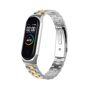 Cinturino da polso regolabile per <span class=keywords><strong>Xiaomi</strong></span> Mi <span class=keywords><strong>Band</strong></span> 6 <span class=keywords><strong>5</strong></span> 3 4 - Bracciale e cinturini di ricambio in acciaio inossidabile con custodia in metallo - Product Image 4