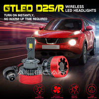 Bombilla LED para Faros Delanteros GTLED D2SR con Controlador Externo, 65W, 22000LM, 6000K, Decodificador Canbus, Reemplazo Directo para D2SR HID Original