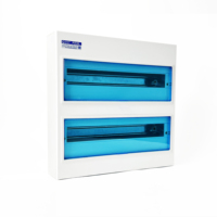 Boîtier de distribution métallique double rangée PZ30 40 voies, montage en surface, coffret de commande électrique en plastique PC, IP30 220-240V