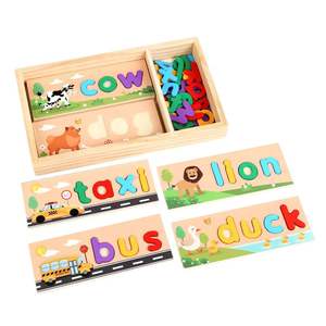 Alfabeto inglés Educación temprana Ortografía cognitiva Jardín de infantes Juguetes educativos de madera Actividades de aprendizaje <span class=keywords><strong>preescolar</strong></span> - Product Image 5
