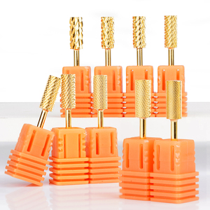 Factory Wholesale Classic Tungsten Carbide Nail Drill <strong>Bits</strong> Small Gold-Coated Barrel <strong>Bits</strong> For Hard Nail Polish Removal - Product Image 5