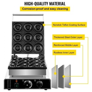 Máquina para Hacer Donas Eléctrica de Acero Inoxidable, Equipo para Hornear, Máquina para Hacer Mini Donas con 12 Orificios - Product Image 4
