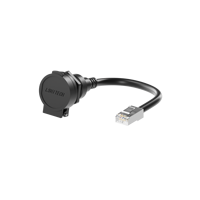 Lshitech IP68 soket komunikasi jaringan, terpasang di Panel depan tahan air dengan kabel jaringan RJ45 CAT6