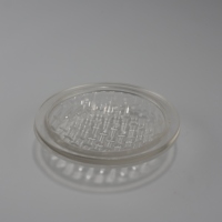 Abat-jour en verre fusionné transparent à dôme peu profond, finition brillante, bord poli, logo personnalisé, accessoire de lampe d'intérieur, couvercle de lampe