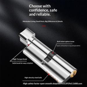 Serrure électrique à mortaise petite 70/75/80 pour portes en bois, usage domestique universel chambre à coucher, noir/doré/argent brossé - Product Image 3