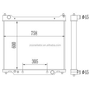 Radiateur en aluminium <span class=keywords><strong>pour</strong></span> Ford F-250 250HD 350 Super Duty V8 7.3L 1995-1997 - Product Image 2
