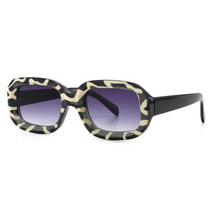 Nuevas Gafas de Sol Rectangulares Pequeñas Vintage de Moda 2022 para Mujer, Gafas de Sol Ovaladas con Estampado de Cebra - Product Image 3