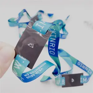 GSC Custom NFC QR Code Security F08 1K Fabric Wristband for Festival Concert Waterproof RFID Woven Bracelet - Product Image 2