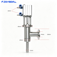 Valve de remplissage anti-goutte en acier inoxydable, valve de soufflage sélectionnable pour s'adapter à différents matériaux de remplissage, buse de remplissage