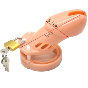 CB6000 FL FAAK Cage de chasteté masculine en plastique couleur chair, dispositif anti-masturbation pour homme, tube de chasteté, cage à pénis - Product Image 2