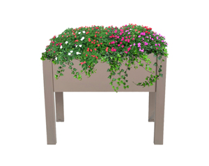 Bacs <span class=keywords><strong>de</strong></span> jardinage surélevés <span class=keywords><strong>en</strong></span> résine plastique <span class=keywords><strong>de</strong></span> 53L pour légumes - Product Image 4
