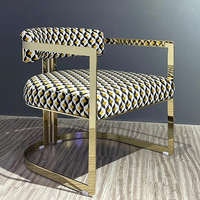 Fauteuils de salon de luxe en velours, couleur personnalisée, acier inoxydable doré, pour chambre à coucher, maison, hôtel, loisirs
