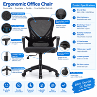 Chaises de bureau OEM ODM en gros, chaise de bureau ergonomique à hauteur réglable pour la maison, siège de bureau Silla De Malla