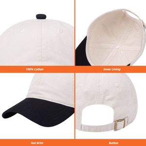 Gorra de Béisbol de Alta Calidad con Visera Curva, Gorra Deportiva de Dos Tonos con Logotipo Bordado Personalizado para Hombre y Mujer - Product Image 2