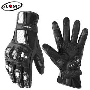 Gants de moto Suomy <span class=keywords><strong>pour</strong></span> <span class=keywords><strong>femme</strong></span>, en cuir, <span class=keywords><strong>pour</strong></span> la conduite moto, avec fibre de carbone, couleur rose, respirants, tailles XS à XXL - Product Image 1