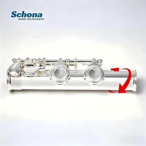 <span class=keywords><strong>Flauta</strong></span> de tubo curvado de cuproníquel plateado de 16 orificios - <span class=keywords><strong>Flauta</strong></span> de doble cabeza para niños - Tono C - Product Image 3