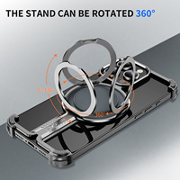 Support en alliage de titane quatre coins étui de téléphone anti-chute pour iPhone 16 Pro Max 15 Plus 14 13 support rotatif à 360 ° couverture mobile