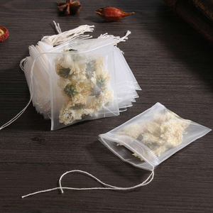 Sachets de thé en nylon à cordon coulissant, filtres vides pour épices, café et herbes médicinales - Product Image 2