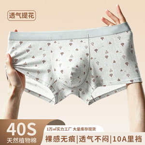 <b>Men</b> Printed <b>Boxers</b> Briefs Spandex Cotton <b>Bamboo</b> Fiber Breathable Knitted Micro Elastic Fit Underwear - Product Image 3