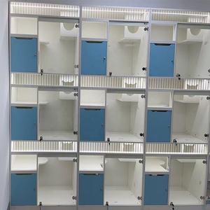 2025 porte en verre trempé intérieur robuste empilable pour animaux de compagnie et animaux chat élevage <span class=keywords><strong>Cages</strong></span> banque pour animaux de compagnie chat hôtel Kennell Villa - Product Image 2