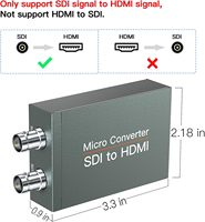 Convertisseur SYONG SDI vers HDMI avec sortie SDI en boucle, convertisseur vidéo audio HD-SDI/3G-SDI/SD-SDI vers HDMI 1080p, adaptateur BNC vers HDMI