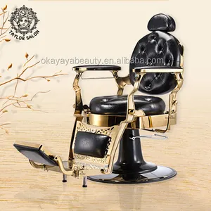 Équipement de salon de coiffure, chaise pour barbier antique pour hommes, fournitures de meubles, fauteuil de barbier, antique en vente
