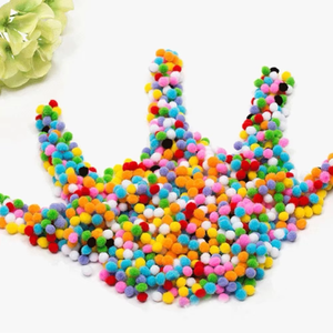 500 pièces de pompons faits main de 3 cm, de qualité supérieure, personnalisables pour la création de jouets DIY, la décoration de festivals et de mariages - Product Image 6