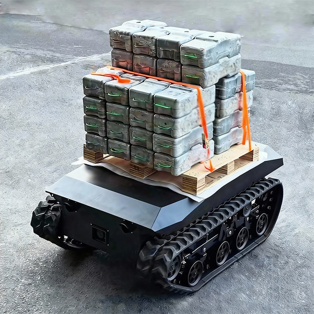 700kg Heavy Duty Tracked UGV Chassis All Terrain Crawler Robot Base for Industrial Transport Mining  Load Carrier