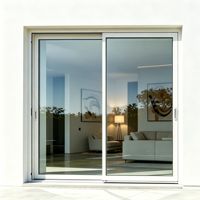 Fenêtre coulissante en aluminium ultra-étroite sur mesure EBON pour villa, maison, hôtel, robuste, étanche, double vitrage trempé, design fin