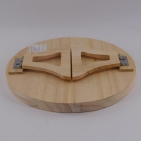 Plateau en bois rond personnalisé avec supports pliables pour l'affichage