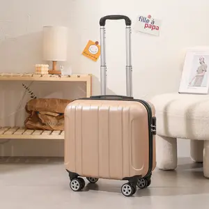 Tas perjalanan anti-tabrakan, koper plastik ABS kapasitas besar logo kustom untuk perjalanan dengan roda