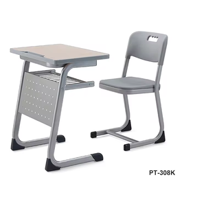 High Quality Modern School Single Person Adjustable Steel Plastic & MDF Desk and <b>Chair</b> With 3-Year Warranty Aoyasi Brand PT-308K - Product Image 4