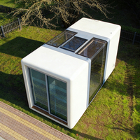 Mini-chalet préfabriqué en forme de capsule, conteneur de couchage, ensemble complet pour hôtel B&B avec cuisine et chambre