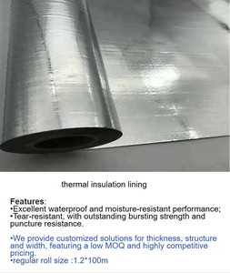 <span class=keywords><strong>Tissu</strong></span> tissé en PET métallisé double face pour <span class=keywords><strong>la</strong></span> décoration des bâtiments, isolation des surfaces murales, largeur 1,5 m - Product Image 3