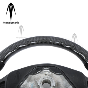 Volante in Fibra di Carbonio e Pelle Traforata LED per <span class=keywords><strong>Jaguar</strong></span> FTYPE E-PACE XE XEL XFL <span class=keywords><strong>XJ</strong></span> F-TYPE XF F-PACE - Product Image 5