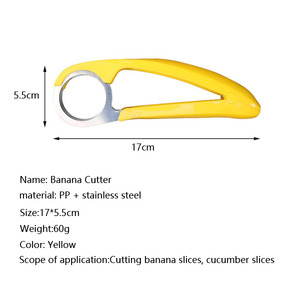 Popolare Affettatrice Manuale per Banane in Acciaio Inox di Grado Alimentare, <span class=keywords><strong>Facile</strong></span> da Pulire, Riutilizzabile, Taglio Senza Sforzo, Logo Personalizzabile per Uso Domestico - Product Image 2