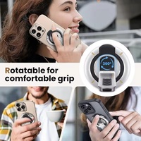 Soporte de Anillo Magnético 3 en 1 para Teléfono, Soporte Magnético de Doble Cara para iPhone 17 16 15 14 13 12