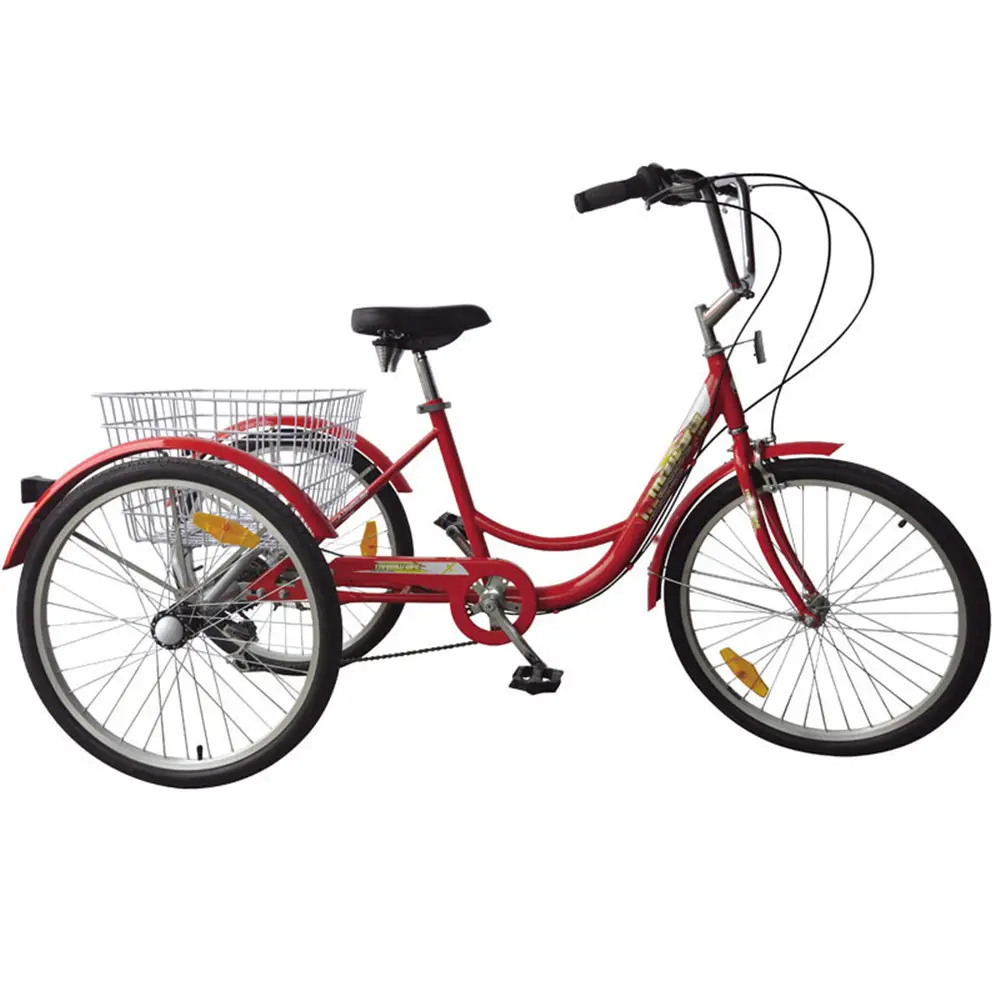 24 "Người Lớn Ba Bánh 7 Tốc Độ 3 Bánh Xe Trike Bike Cũ Hơn Xe Đạp 3 Bánh Xe Ba Bánh Người Lớn Fuzhou Hộp Hàng Hóa Ba Bánh Ba Bánh