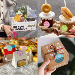Pegatinas de Agradecimiento Florales Multicolores, 500 Unidades por Rollo, con Adhesivo Fuerte para Empaques de Panadería y Café - Product Image 4