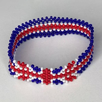 Bracelet drapeau de la République du Congo de Liberty Gifts, bracelet drapeau perlé personnalisé en usine