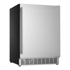 Counter haltı içecek buzdolabı bağlantısız paslanmaz çelik buzdolabı konut ev yerleşik açık buzdolabı