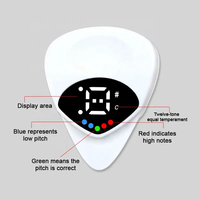Accordeur de guitare et ukulélé 2-en-1 Multi-Fonction Douze Tempérament Égal Outil de Réglage Instruments à Cordes Pièces Accessoires