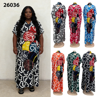 Nouvelle Robe Musulmane Décontractée d'Été à Col en V et Manches Courtes, Vente en Gros