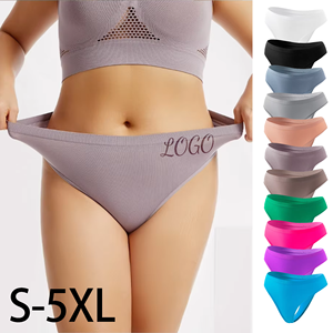 <span class=keywords><strong>Tanga</strong></span> de cintura baja para mujer, tejida, sin costuras, transpirable, de secado rápido, ecológica, <span class=keywords><strong>con</strong></span> logo, fina, negra. - Product Image 1