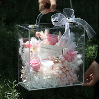 Boîte cadeau de roses éternelles pour la Saint-Valentin, le Qixi Festival, la fête des mères, la petite amie, la meilleure amie, un mariage ou un anniversaire